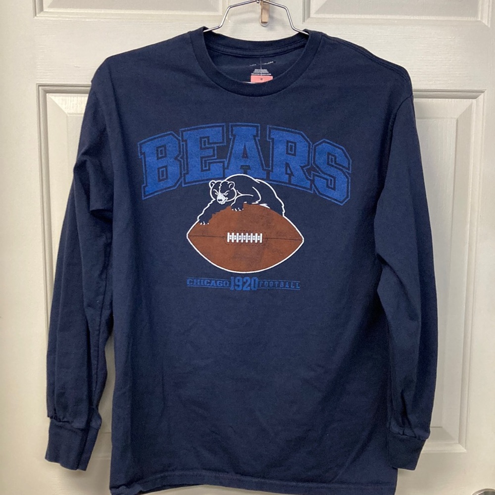 NFL team apparel Chicago Bears, long sleeve T-shirt, men’s medium navy blue